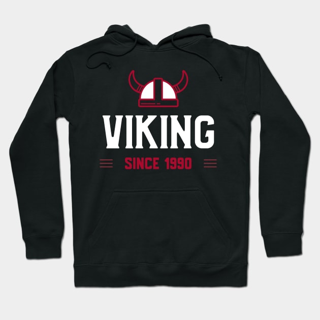 Viking Since 1990 Hoodie by SybaDesign